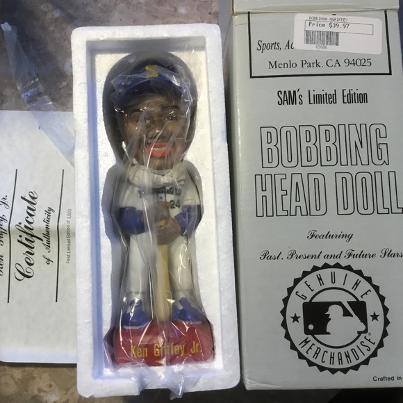 Ken Griffey Jr 1992 SAM’s Bobble Head (Seattle Mariners) 3000 Made! - Picture 10 of 16